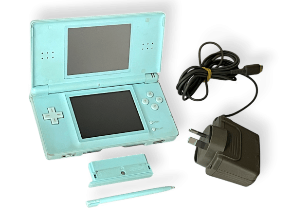 Nintendo DS Lite Console (AQUA / TEAL) + Case + Genuine Nintendo Charger - Image 2