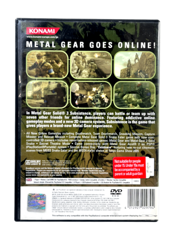 Metal Gear Solid 3: Subsistence (PS2