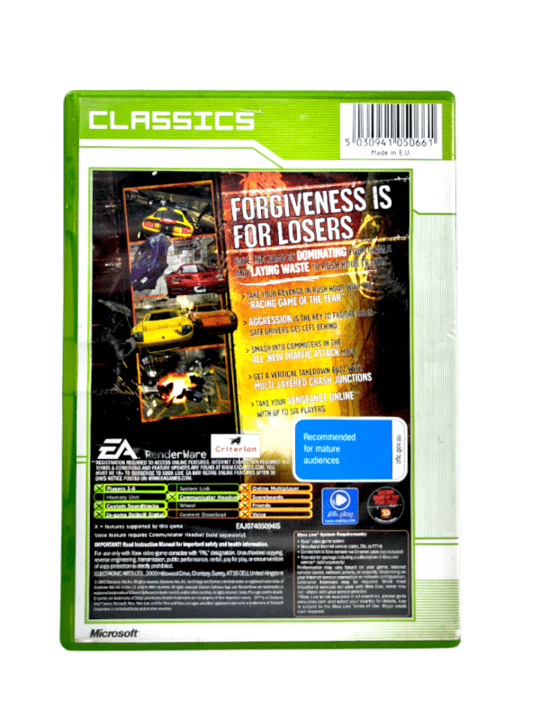 BURNOUT REVENGE (Xbox) CLASSICS EDITION