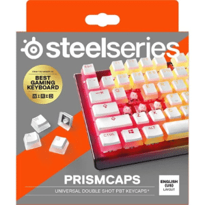 SteelSeries- PrismCaps Universal Double Shot Pudding Keycaps White (US)