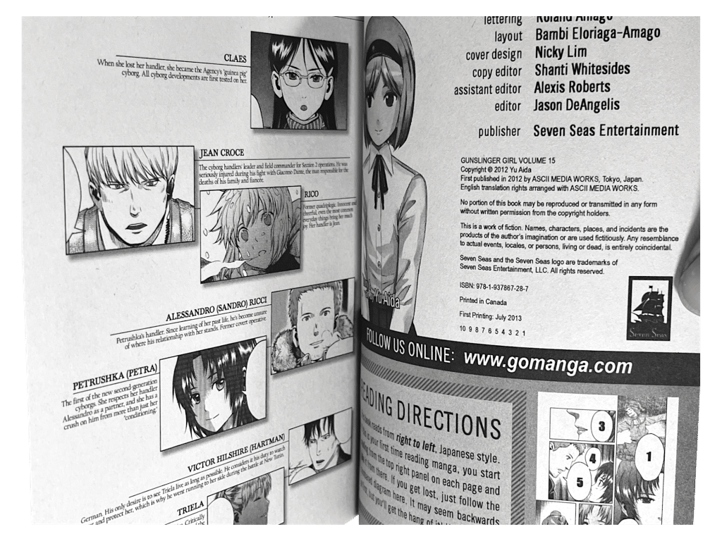 Gunslinger Girl Volume 15 Finale - Yu Aida - Seven Seas Manga English RARE - Image 3