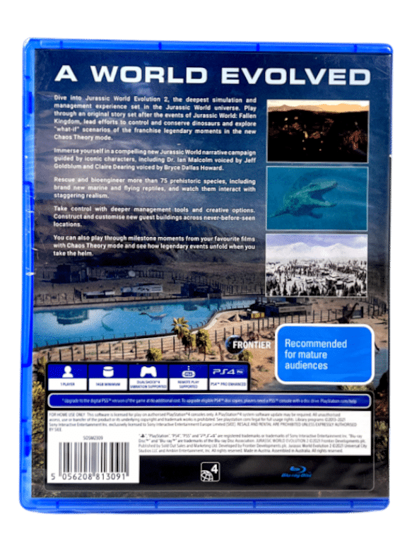 JURASSIC WORLD EVOLUTION 2 (PS4)