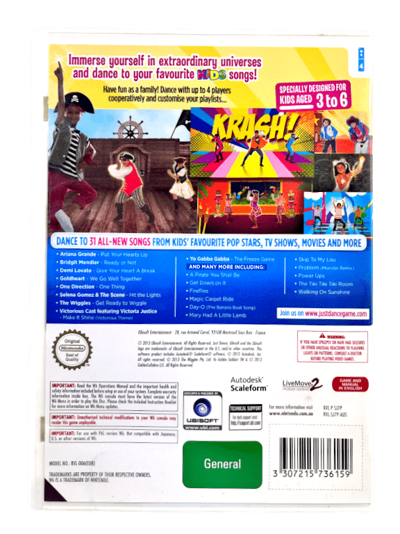 Just Dance KIDS 2014 EDITION Nintendo Wii game