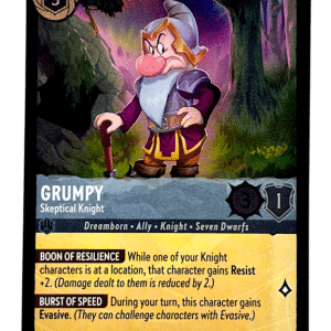 Disney Lorcana Shimmering Skies - Grumpy Skeptical Knight COLD FOIL