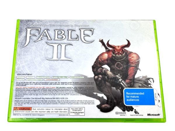 FABLE II / Fable 2 COLLECTOR'S LIMITED EDITION (Xbox 360)