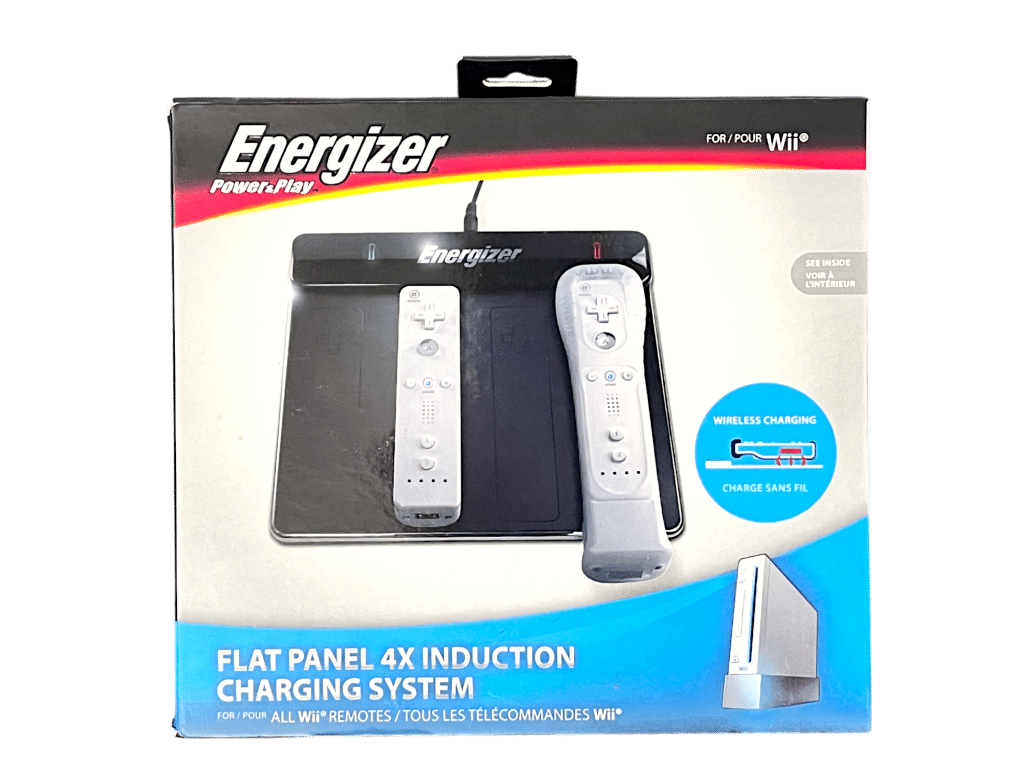 Nintendo Wii ENERGIZER PowerPlay Flat Panel 4 Remote Charging Station *MINT IN BOX*