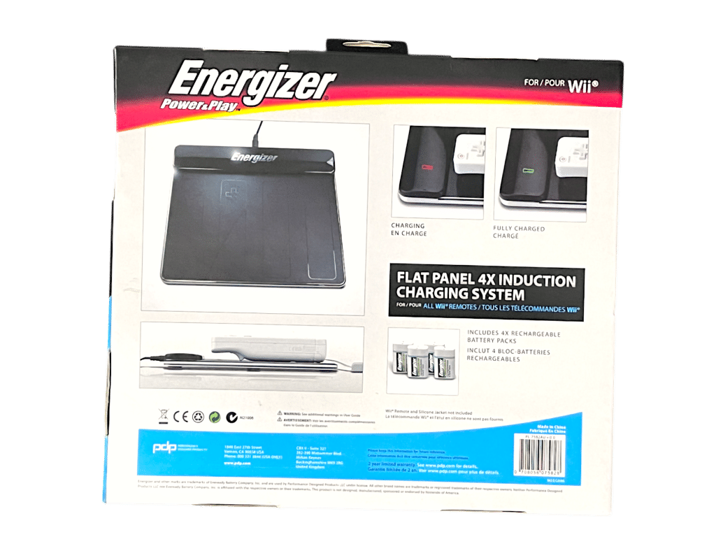 Nintendo Wii ENERGIZER PowerPlay Flat Panel 4 Remote Charging Station *MINT IN BOX* - Image 2