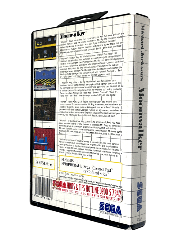 Michael Jackson's Moonwalker (Sega Master System) *CASE + MANUAL, NO CART* - Image 4