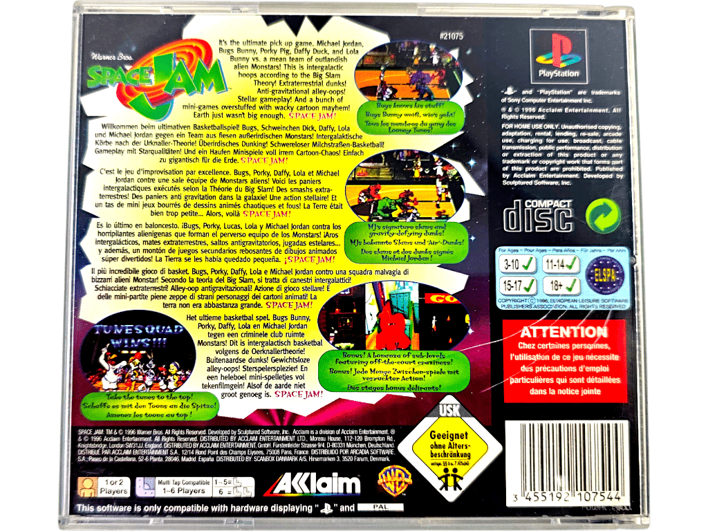 SPACE JAM (PS1 SPACEJAM) *EXCELLENT + COMPLETE* - Image 3