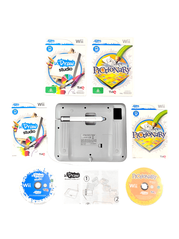 NINTENDO uDraw TABLET + 2 Games (Wii) *COMPLETE PLAYING BUNDLE*
