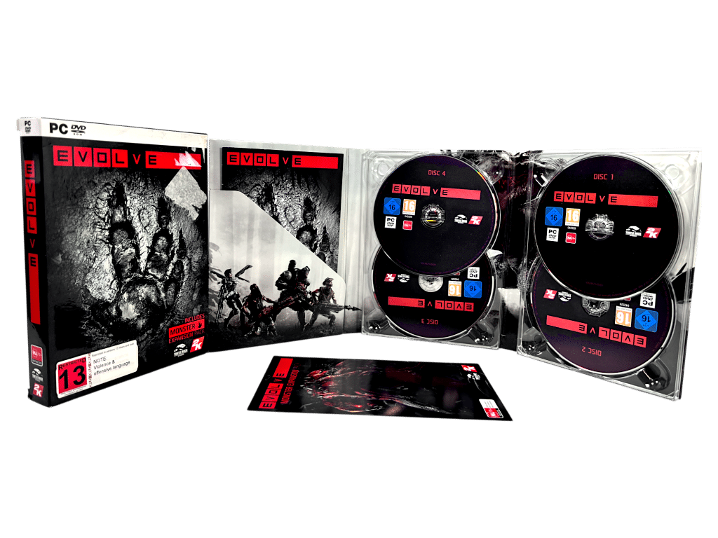 Evolve BOXED 4-DISC EDITION (PC) *MINT COMPLETE*