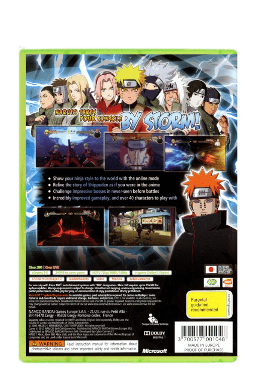 NARUTO SHIPPUDEN ULTIMATE NINJA STORM 2 XBOX 360 (Complet, envoi suivi