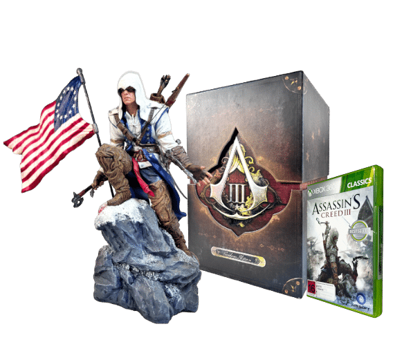 ASSASSIN'S CREED III (Assassins Creed 3) *CONNOR STATUE NEW - BOXED* Xbox 360