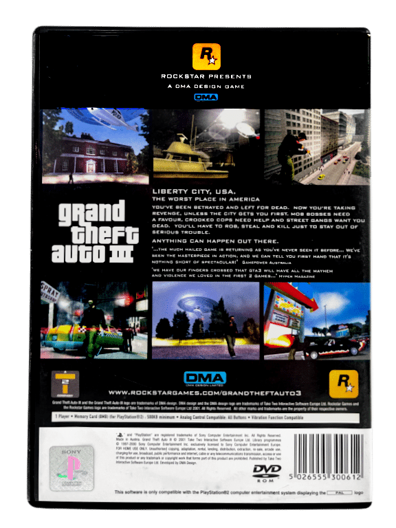 Grand Theft Auto 3 (PS2 BLACK EDITION)
