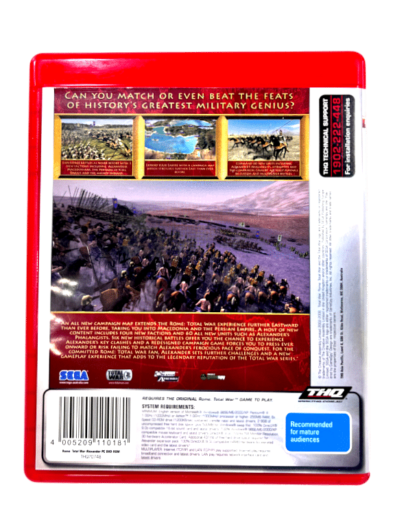 ROME TOTAL WAR - ALEXANDER (PC) *MINT COMPLETE* - Image 2