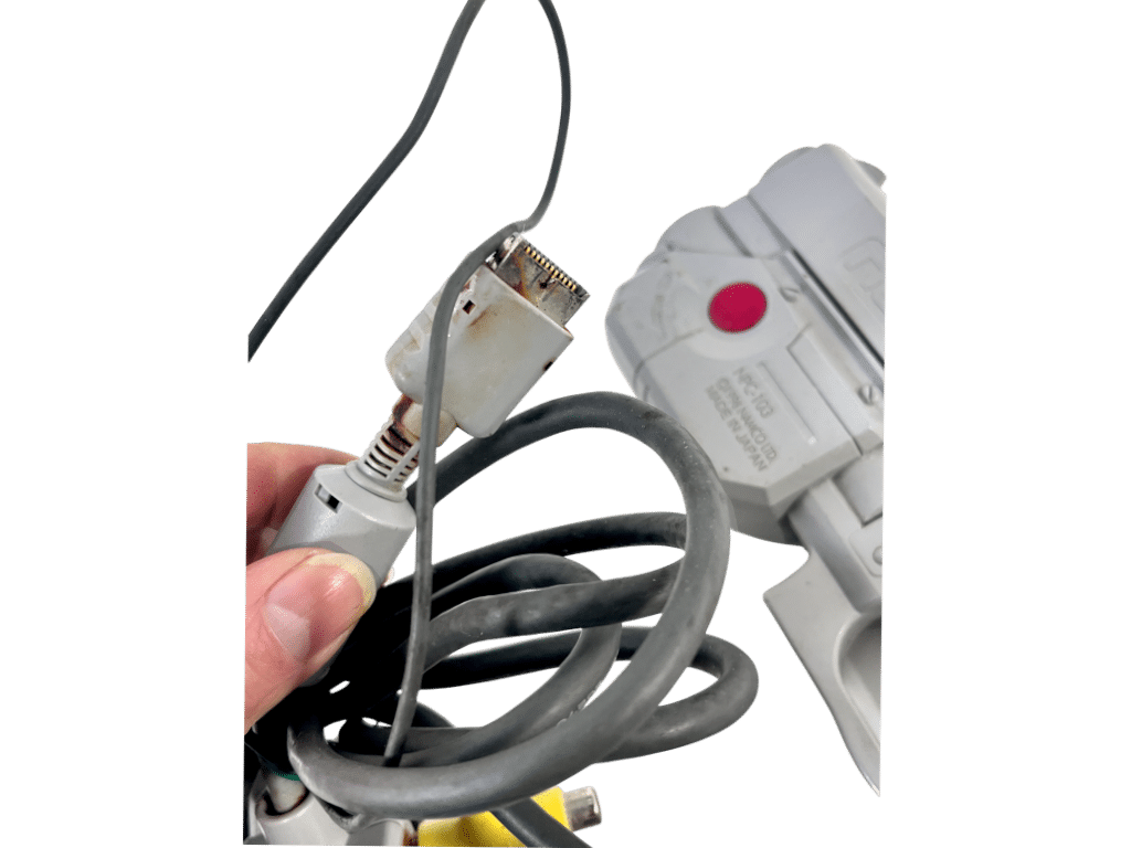 PS1 NAMCO GunCon 1 Gun Controller NPC-103 + TIME CRISIS Game