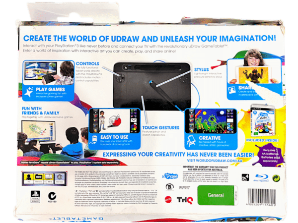 uDraw - Game Tablet with Instant Artist PS3 (COMPLETE PLAYING BUNDLE)