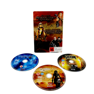 3 MOVIE STEELBOOK: Resident Evil Apocalypse, Extinction, & Doom