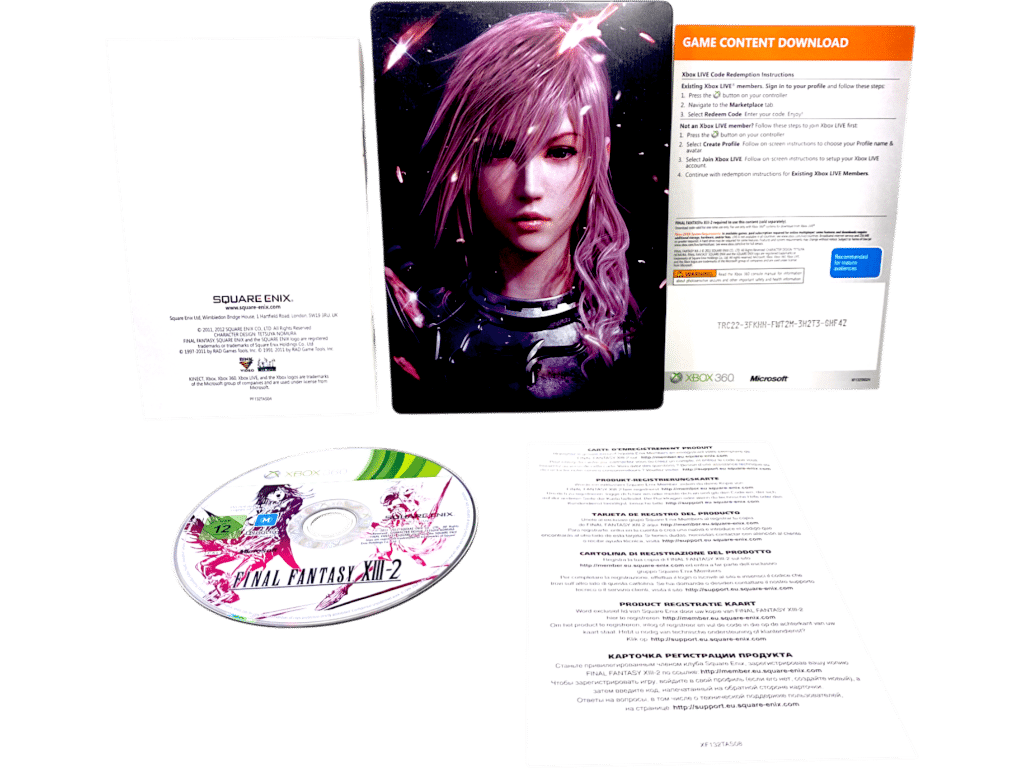 FINAL FANTSY XIII-2 (Xbox 360) *STEEL EDITION - MINT COMPLETE* - Image 2