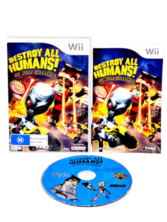 DESTROY ALL HUMANS! Big Willy Unleashed (Wii) *EXCELLENT + COMPLETE*