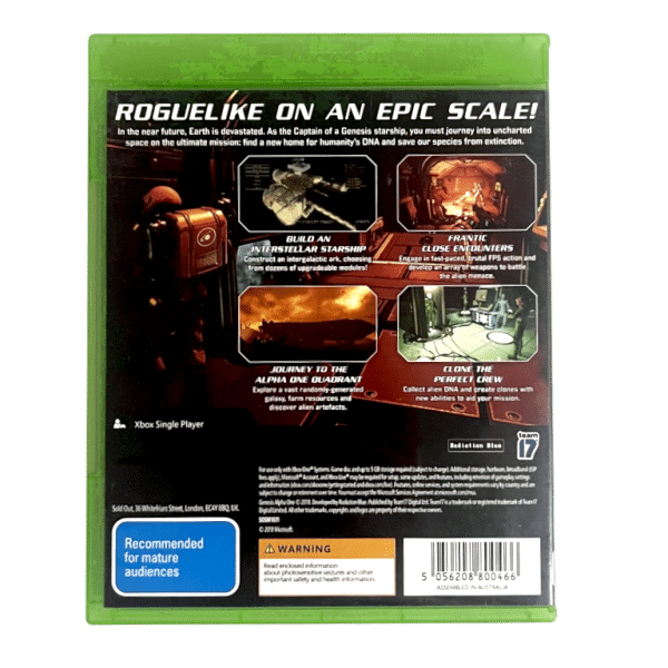 GENESIS ALPHA ONE (Xbox One) *MINT COMPLETE* - Image 2