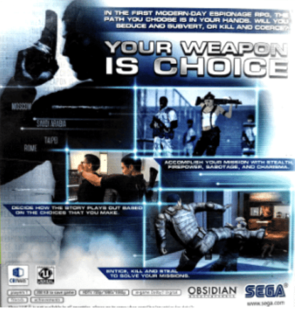 Alpha Protocol: The Espionage RPG (XBox 360)
