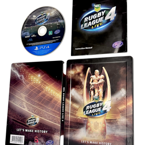 NRL Rugby League Live 4 PS4 *STEEL COLLECTOR'S EDITION - RARE