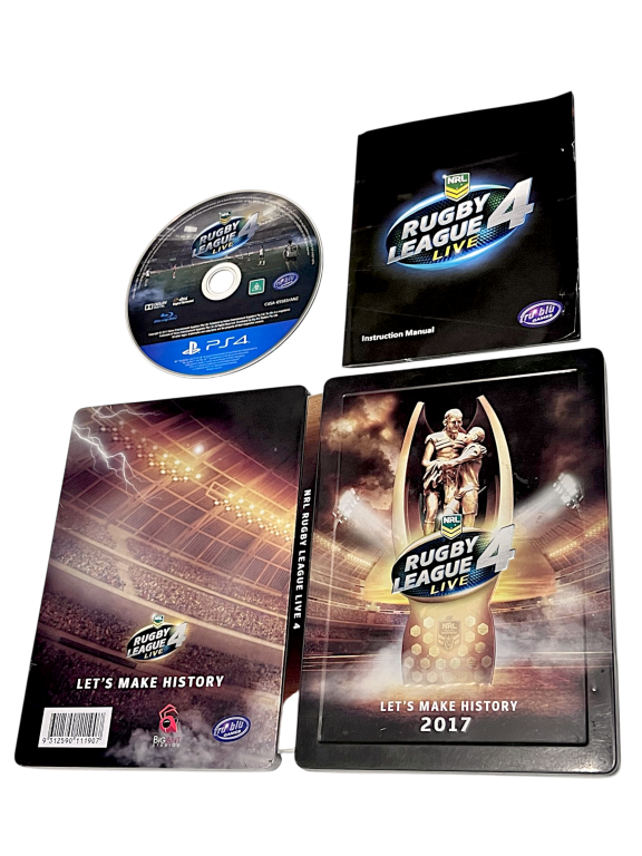 NRL Rugby League Live 4 PS4 *STEEL COLLECTOR'S EDITION - RARE - Image 3