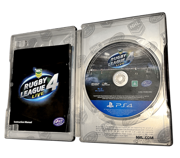 NRL Rugby League Live 4 PS4 *STEEL COLLECTOR'S EDITION - RARE - Image 6