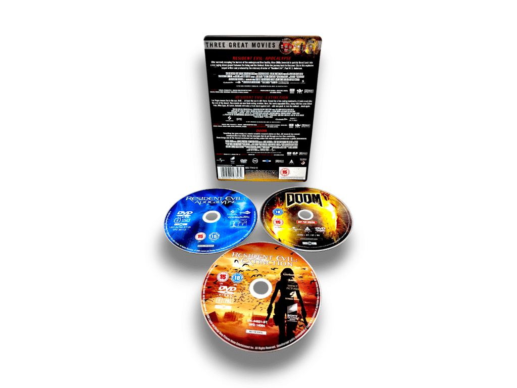 3 MOVIE STEEL EDITION: Resident Evil: Apocalypse, Resident Evil: Extinction, and Doom - Image 2