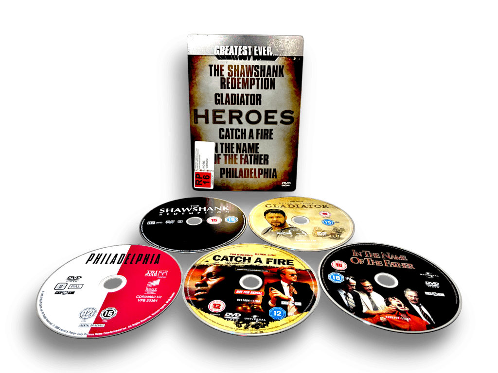 FIVE MOVIE STEEL EDITION: Shawshank + Gladiator + Catch a Fire + MORE!