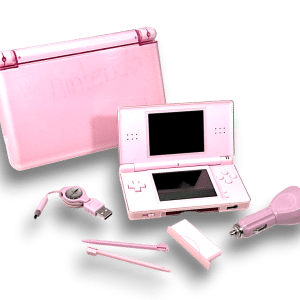 Nintendo DS Lite Bundle (Pink) with Hard Case + Extras!