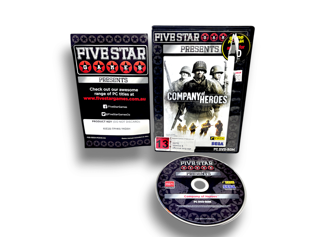 FiveStars Presents: Company of Heroes (PC) *EXCELLENT & COMPLETE*