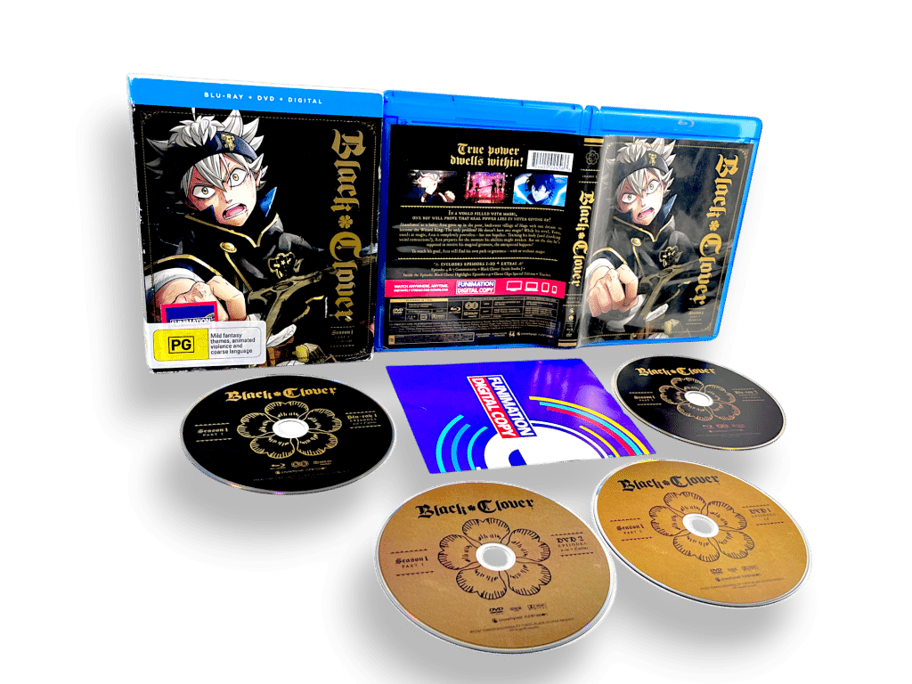 Black Clover Part One: Episodes 1-10 (Blu-ray, 2018, 4-Disc Set) *BOX SET*