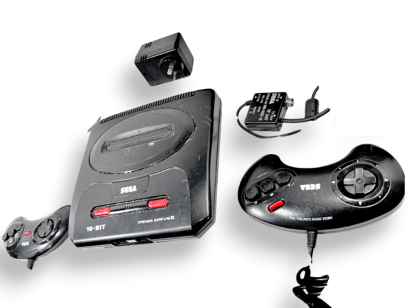 Sega Mega Drive Console + 2 x Genuine Controllers + Accessories