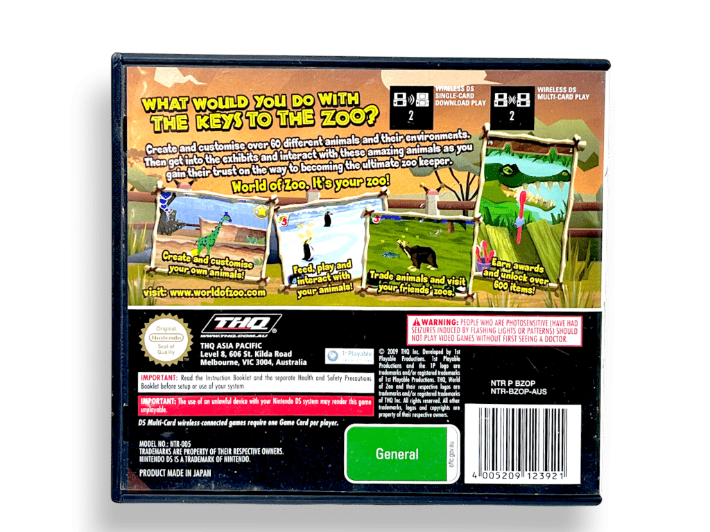 WORLD OF ZOO for NINTENDO DS