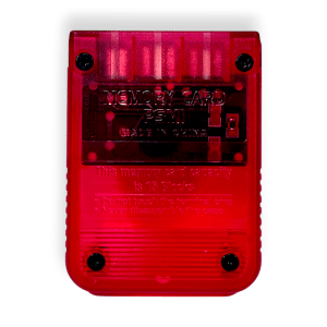 Tru Blu Translucent Red Memory Card (PlayStation 1)