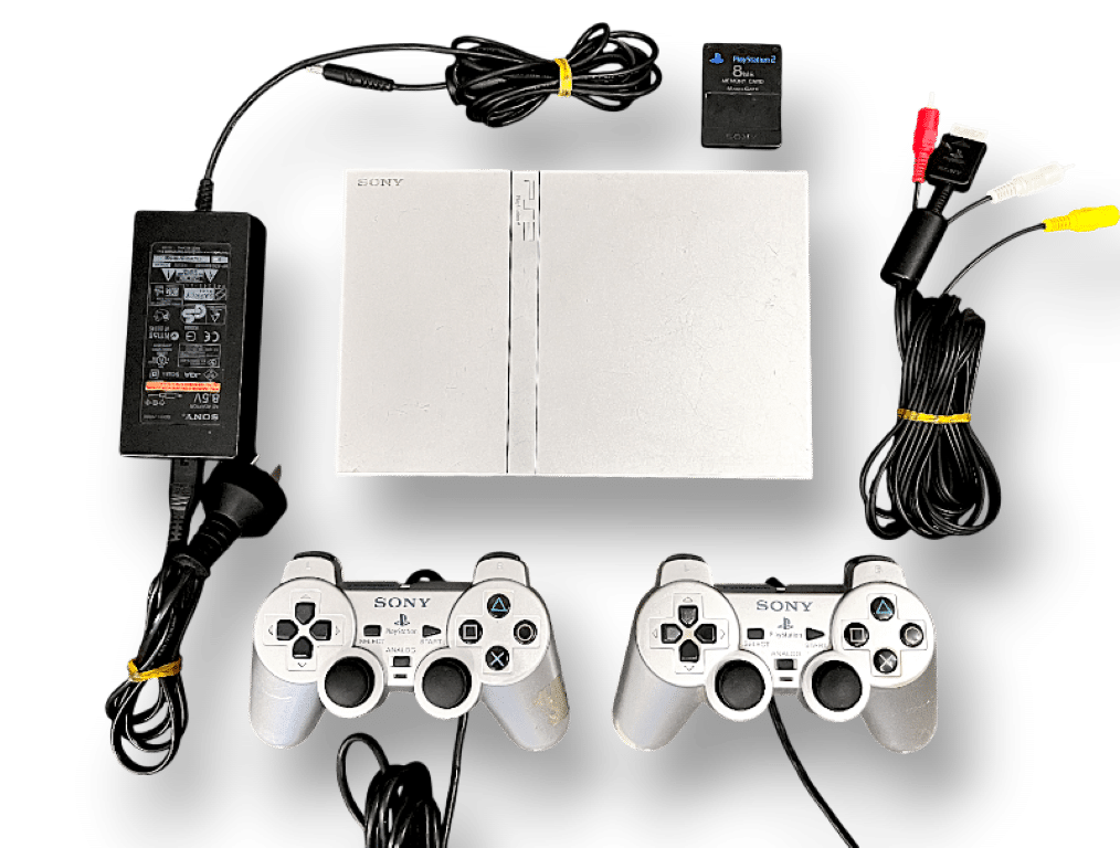 PS2 Slim SILVER Premium Console Bundle
