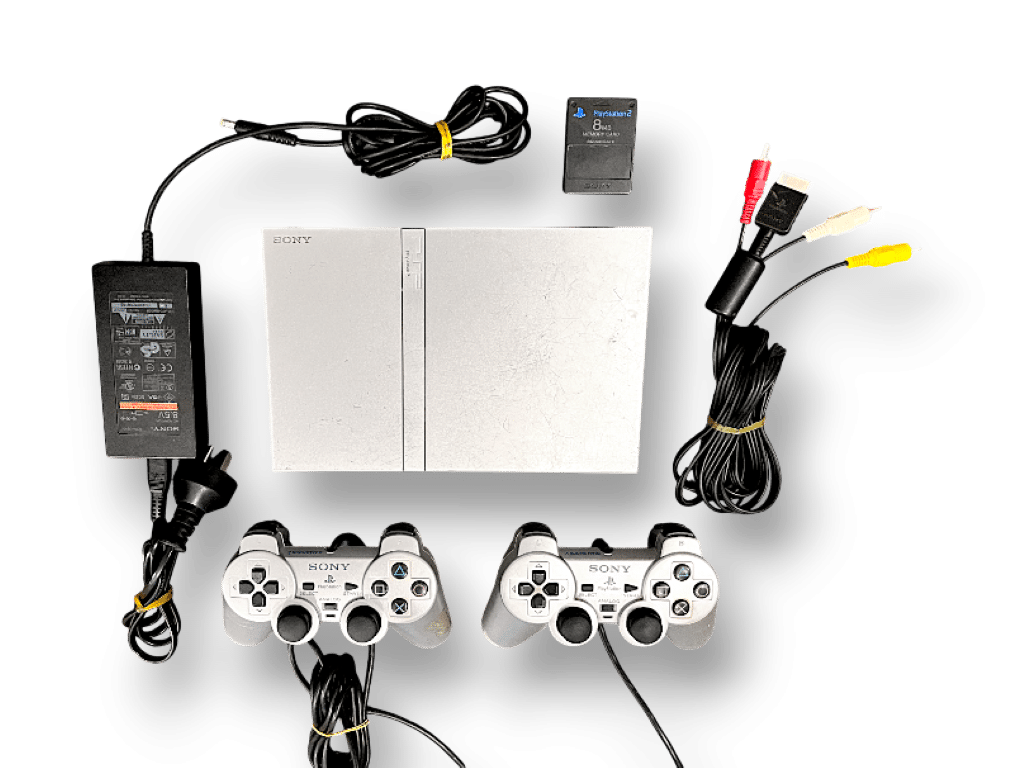 PS2 Slim SILVER Premium Console Bundle
