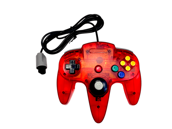 Translucent 64 Nintendo 64 Controller N64 Controller Translucent RED (NEW) - Appleby Games