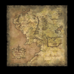 WETA Lord of the Rings Art Print – Parchment Map of Middle-earth