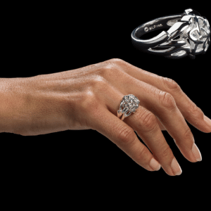 WETA Lord of the Rings Nenya – The Ring of Galadriel (Sterling Silver, Size 7.25 O)