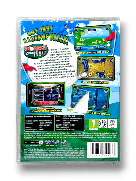 Worms Crazy Golf (PC CD-ROM) *BRAND NEW PLASTIC SEALED* - Image 2