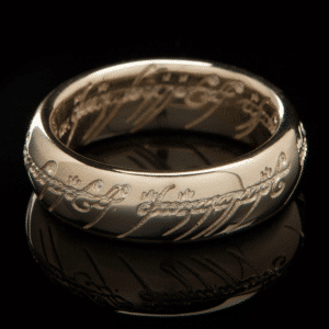 WETA - The One Ring (with runes) - 10K Solid Gold, Size 10