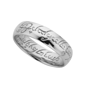 WETA - The One Ring (with runes) - Sterling Silver, Size 10