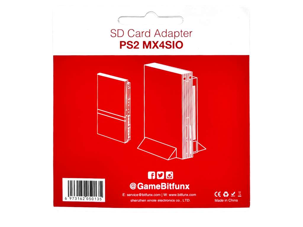 PS2 Memory Card SD Card Adapter PS2 MX4SIO (NEW SEALED) BLUE/GREEN - Image 2