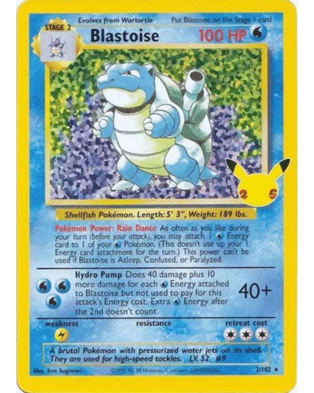 POKEMON TCG - Blastoise 2/102 Celebrations