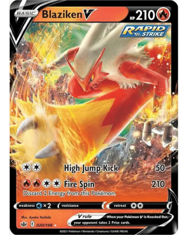 POKEMON TCG - Blaziken V 020/198 Chilling Reign