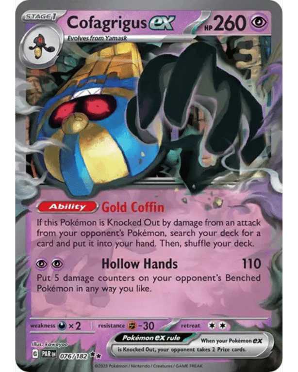 POKEMON TCG - Cofagrigus EX 076/182 Paradox Rift