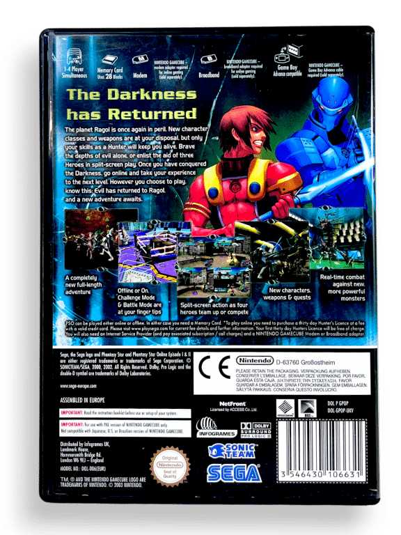 Phantasy Star Online Episode I & II (GameCube) *MINT COMPLETE* - Image 3